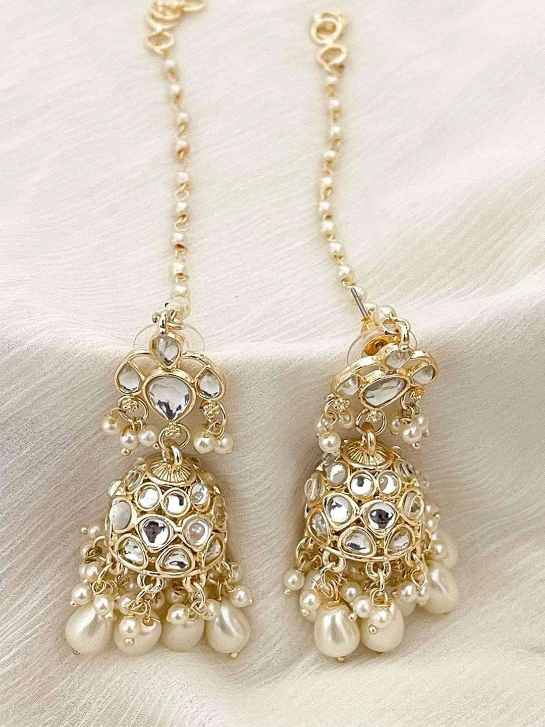 Designer Kundan Studded Jhumka
