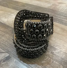 DNA Premium Wear- studded belt (black) (shiny leather)