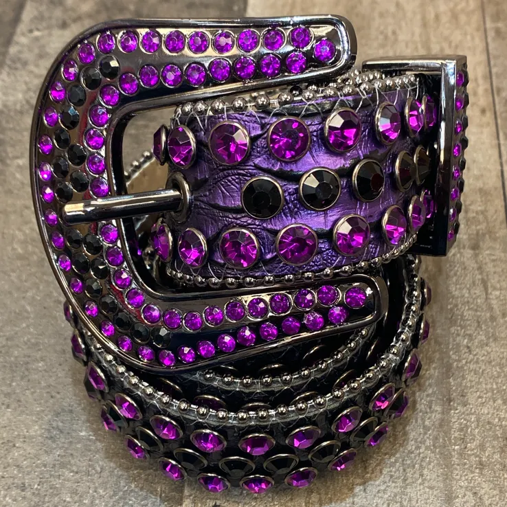 Dna Premium Wear- studded belt (dark purple)