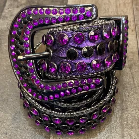 Dna Premium Wear- studded belt (dark purple)
