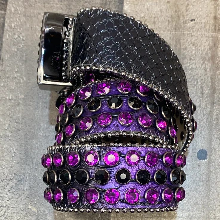 Dna Premium Wear- studded belt (dark purple)