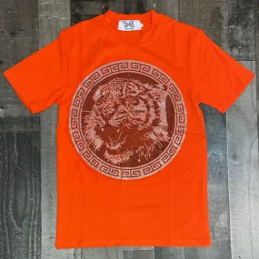 DNA Premium Wear- studded tiger ss tee (orange)
