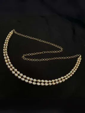 Drop Shaped Kundan Studded Double Layered Kamarband