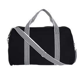Duffle Handbag in Black And White