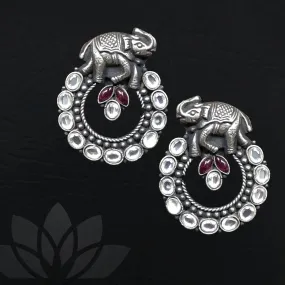 Elephant Silver Earrings