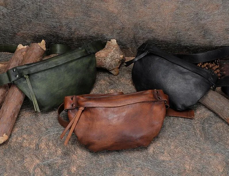 Fashion Women's Crossbody Chest Bag Leather Sling Pack Bag For Women