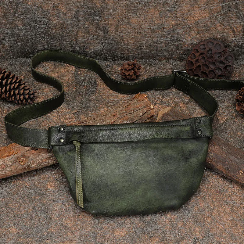 Fashion Women's Crossbody Chest Bag Leather Sling Pack Bag For Women