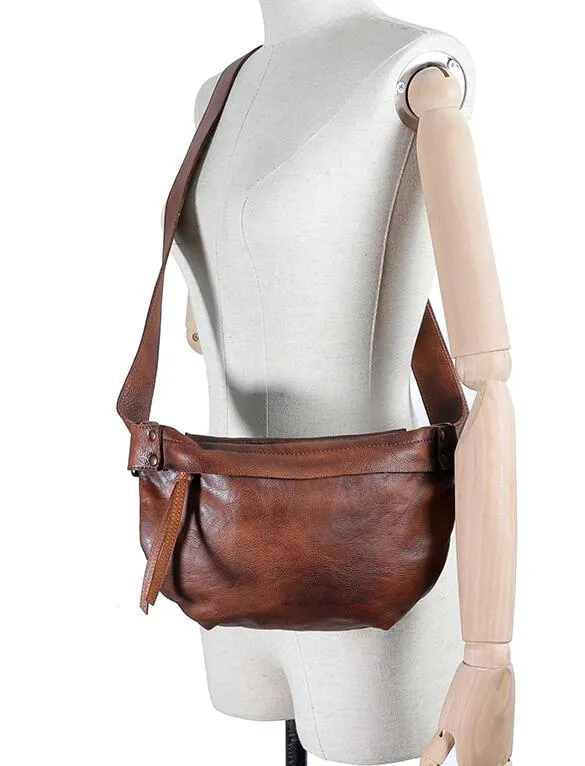 Fashion Women's Crossbody Chest Bag Leather Sling Pack Bag For Women