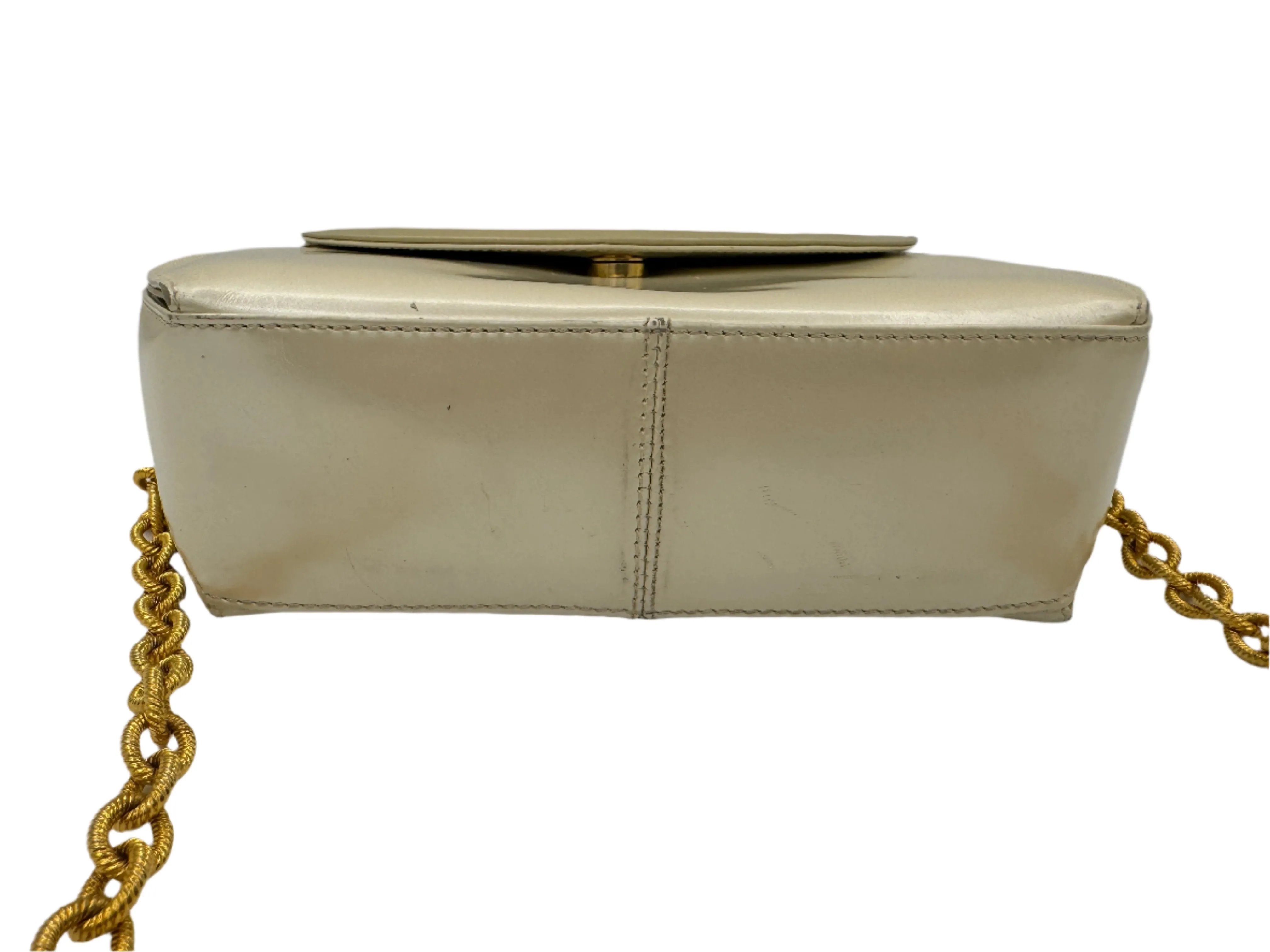 Ferragamo, Cream Leather Purse 1980s