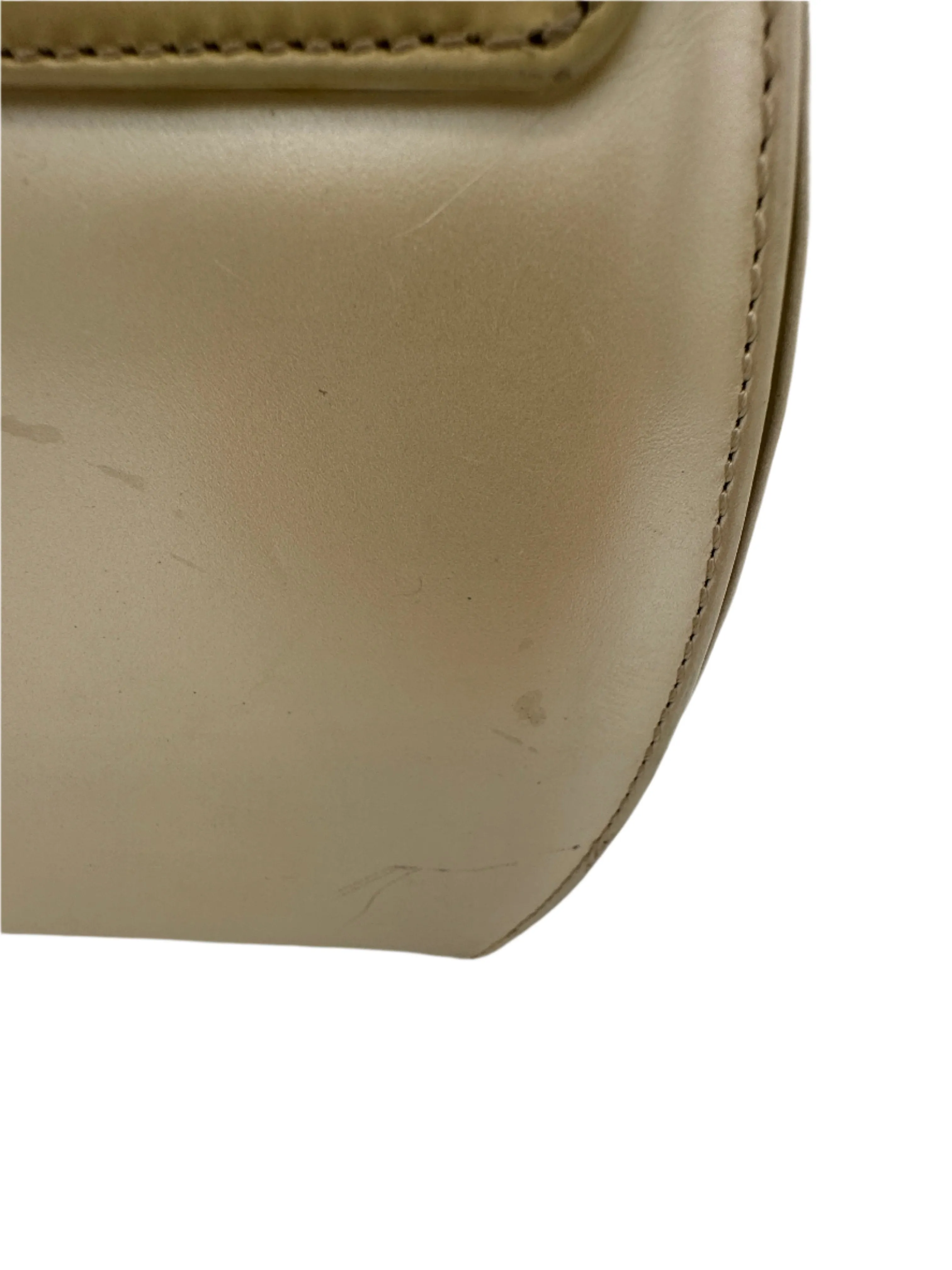 Ferragamo, Cream Leather Purse 1980s