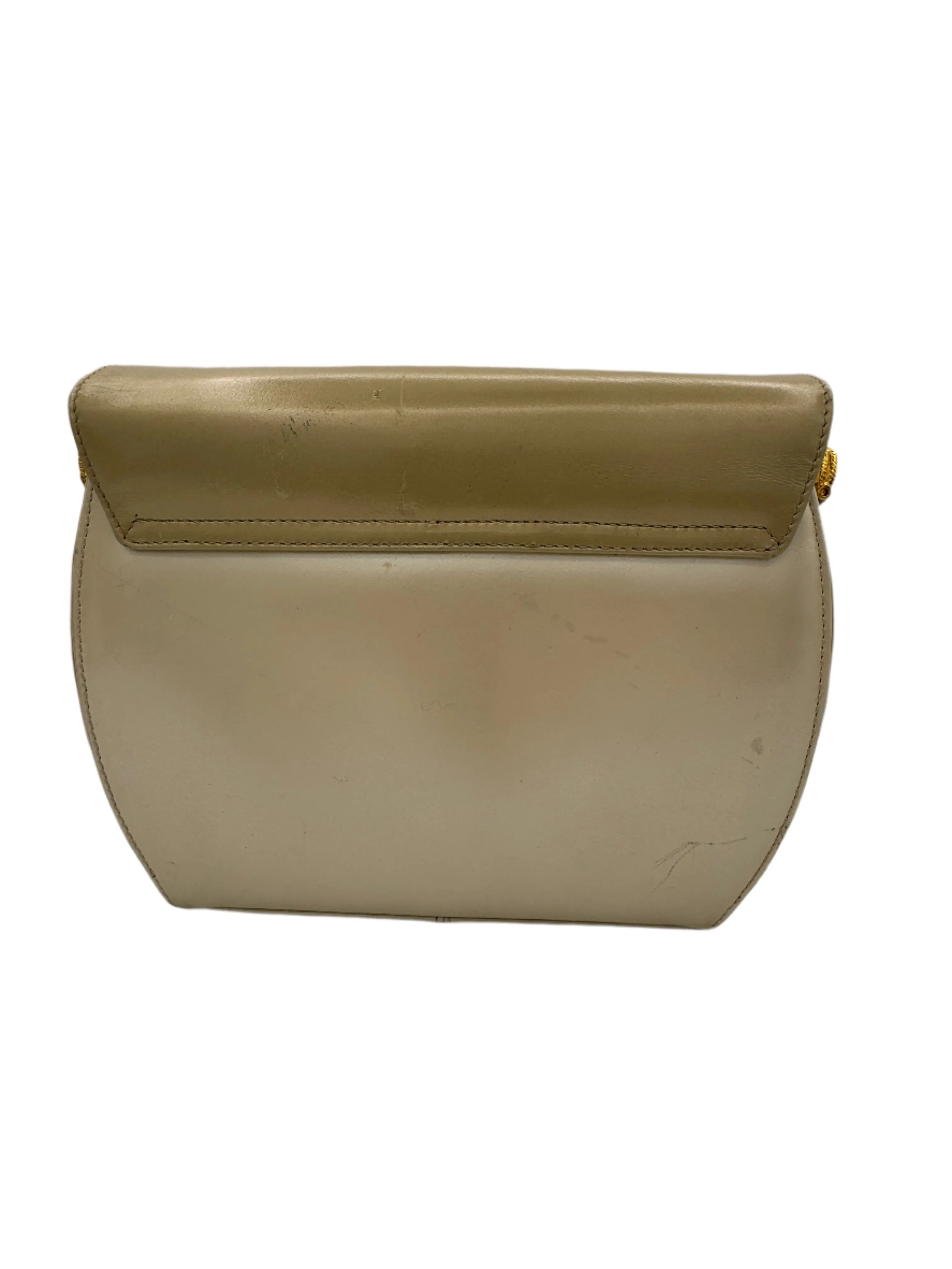 Ferragamo, Cream Leather Purse 1980s