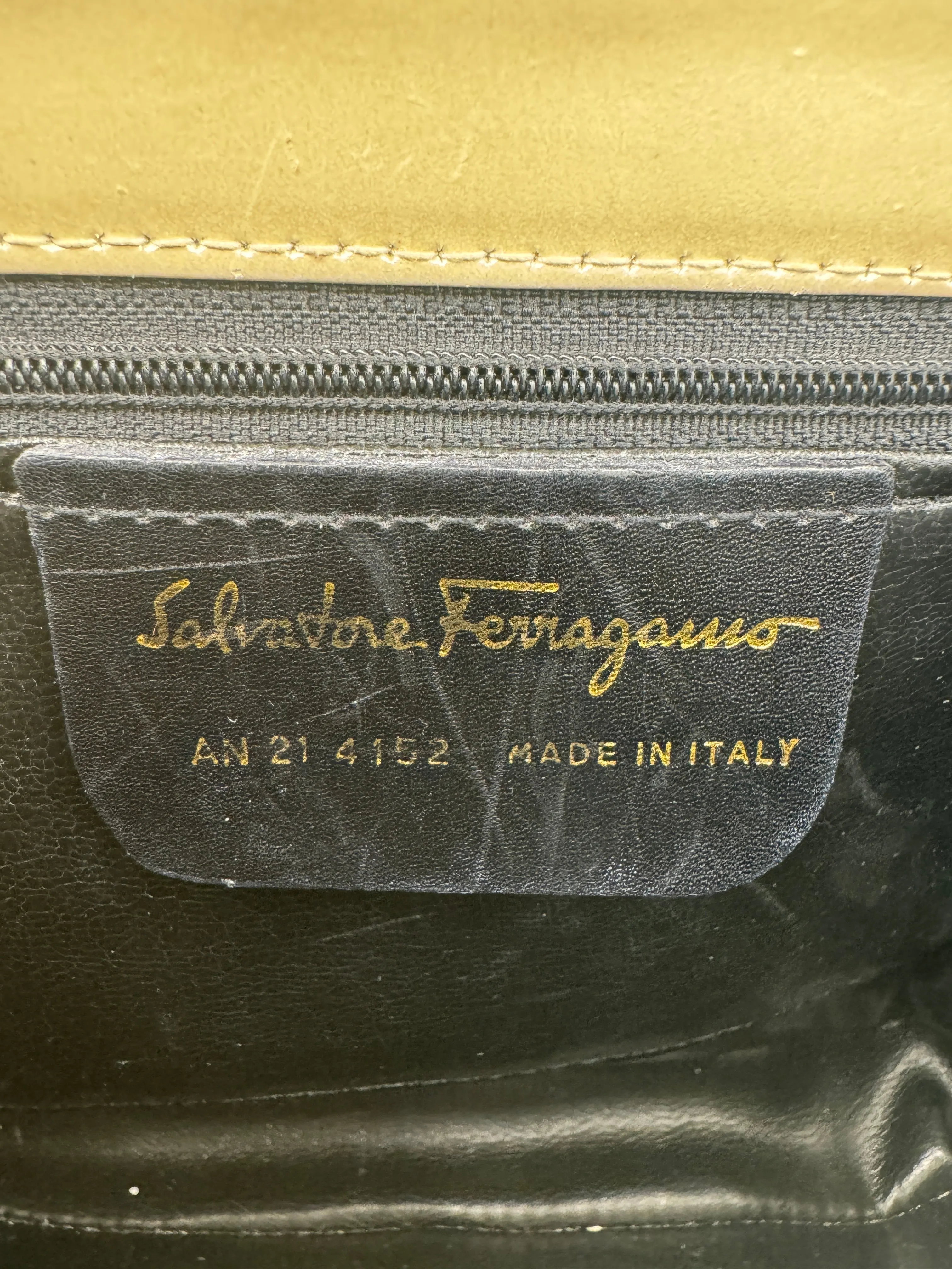 Ferragamo, Cream Leather Purse 1980s
