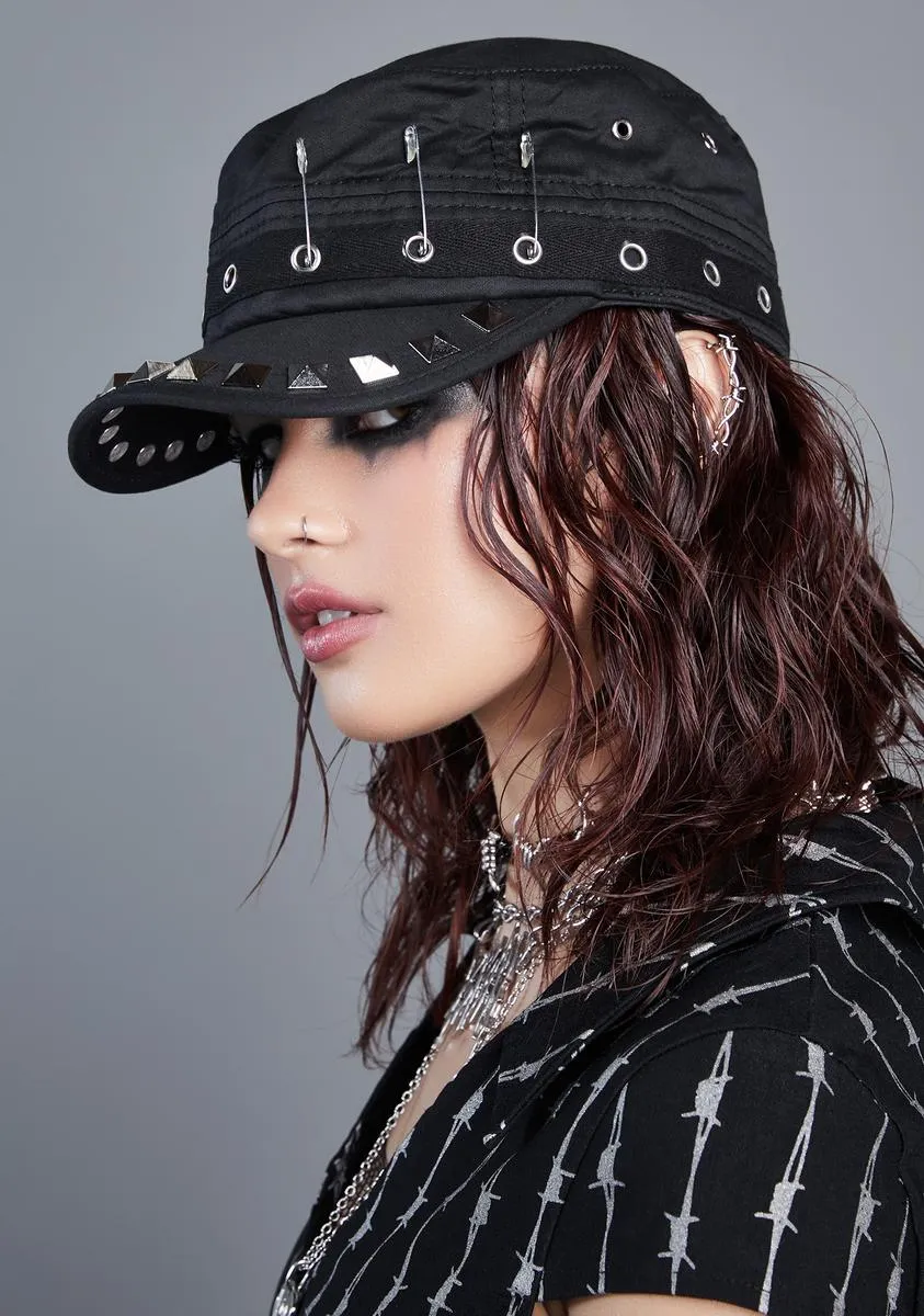 Follow The Darkness Studded Cap