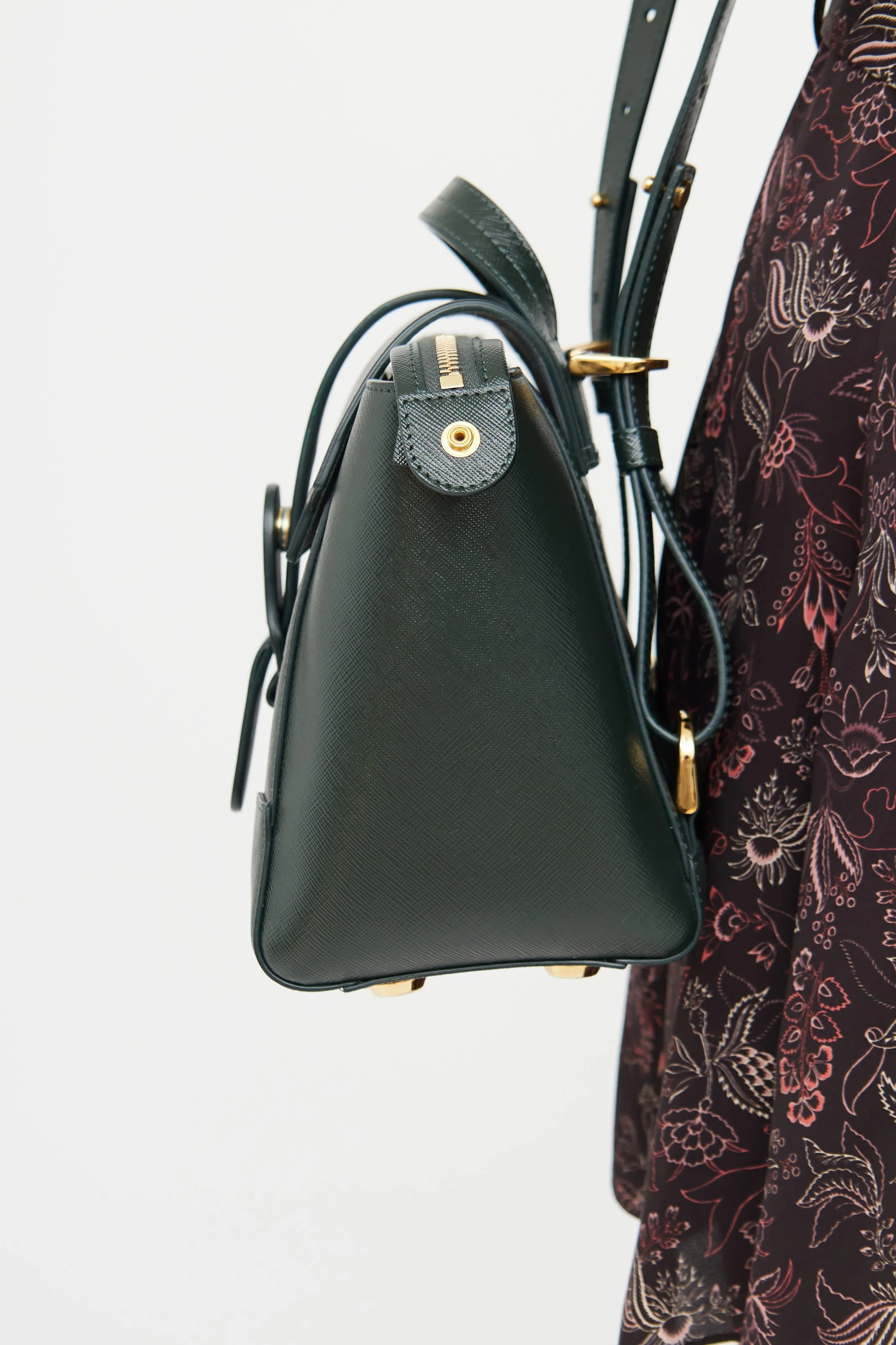Forest Green Leather Mini Maestra Bag