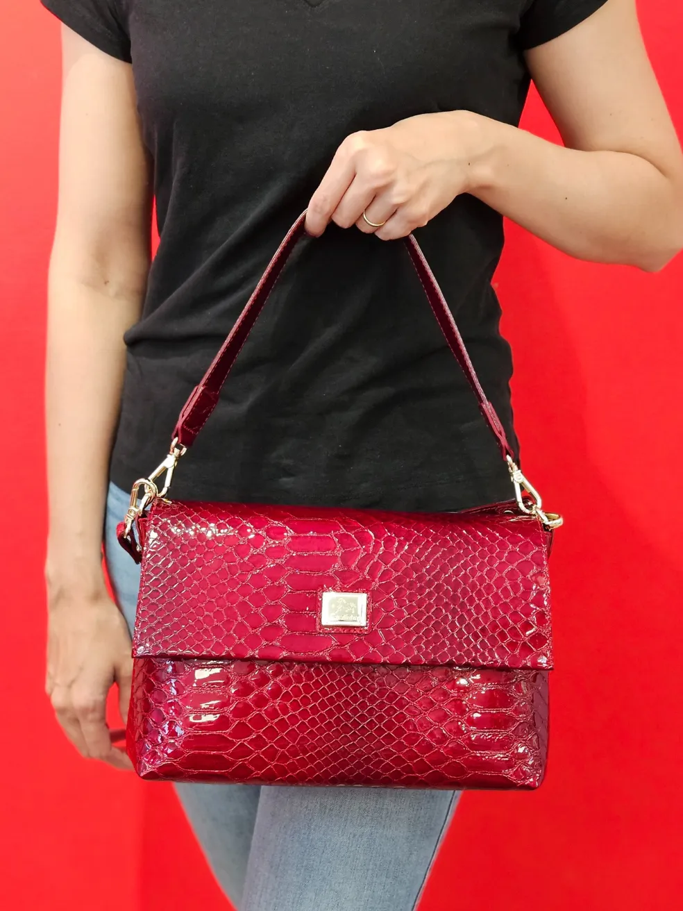 Gallop 3 in 1: Patent Leather Clutch, Handbag or Crossbody Bag