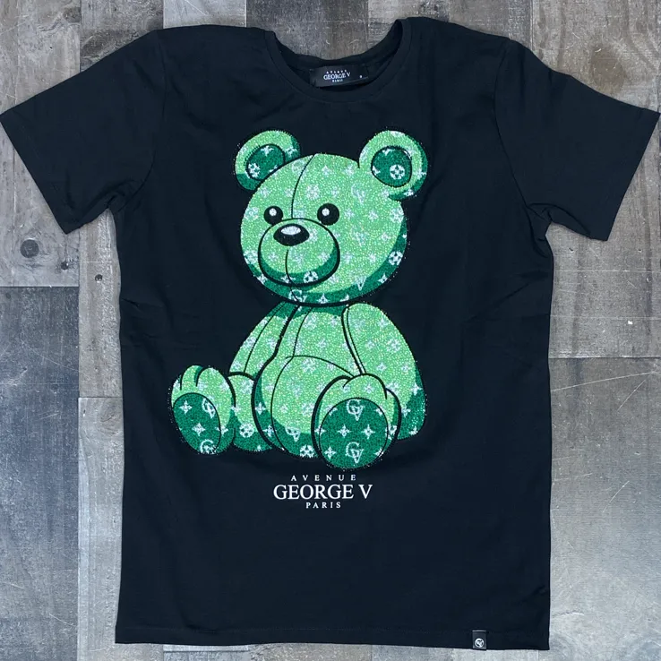 George V- studded teddy ss tee (black/green)
