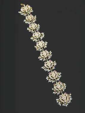 Gold Plated Kundan And Pearl Studded Choti