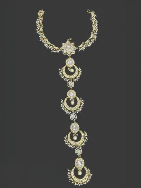Gold Plated Kundan Studded Ethnic Braid Choti