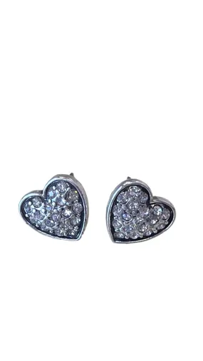 HEART STUD SILVER EARRING