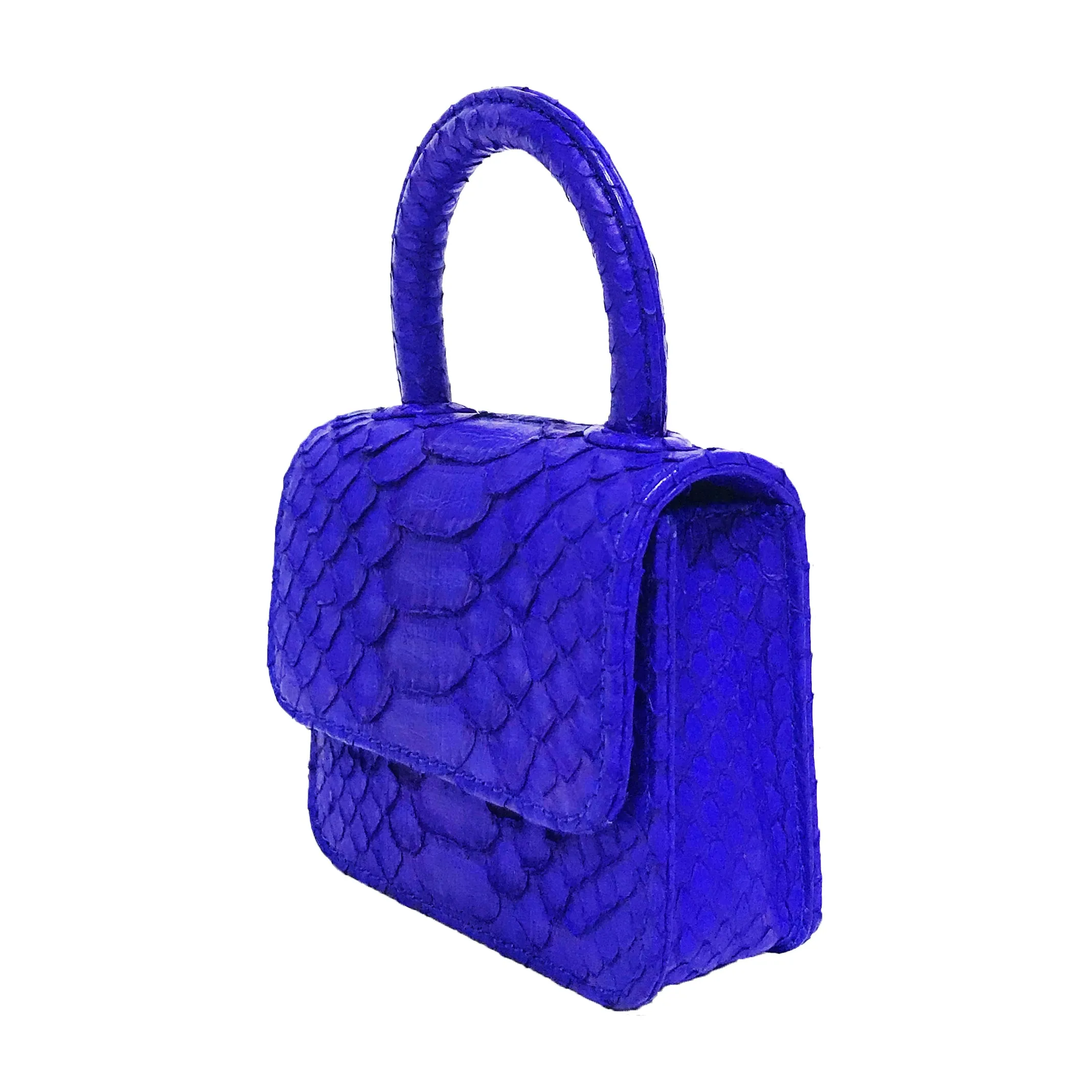 ITSY BITSY MICRO MINI BLUE TOP HANDLE BAG