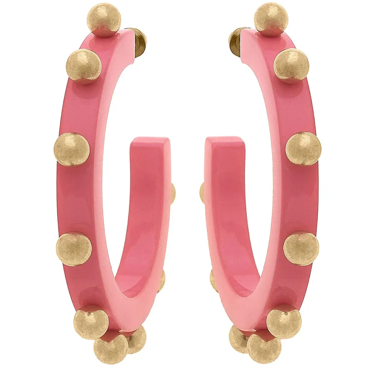 Kelley Studded Hoop Earrings