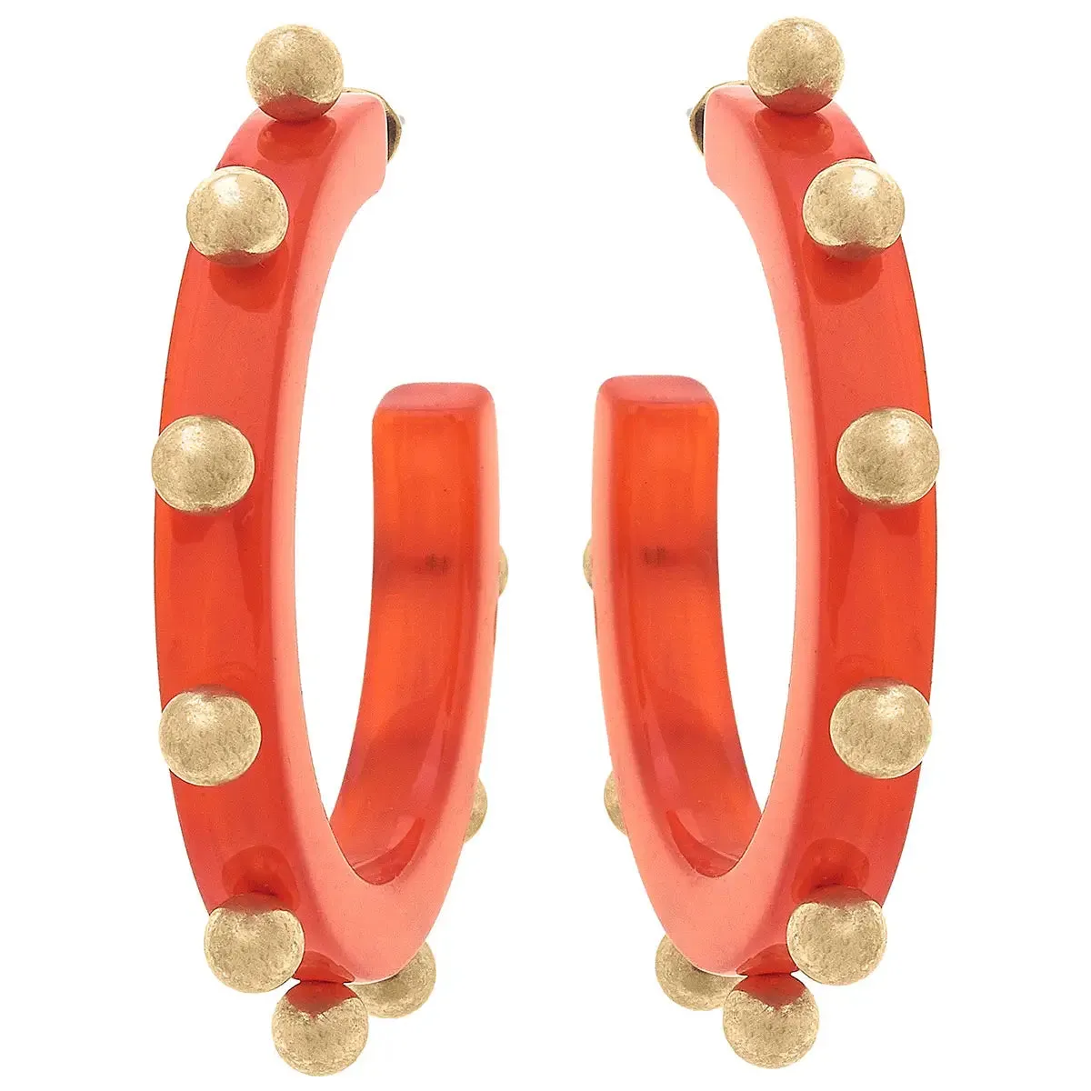 Kelley Studded Hoop Earrings