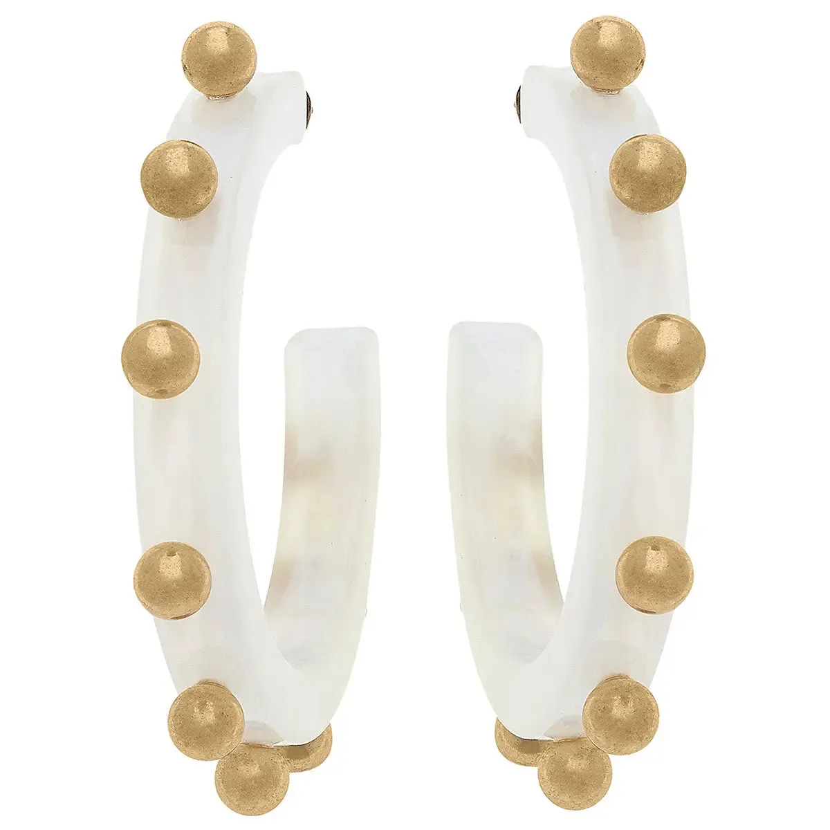 Kelley Studded Hoop Earrings