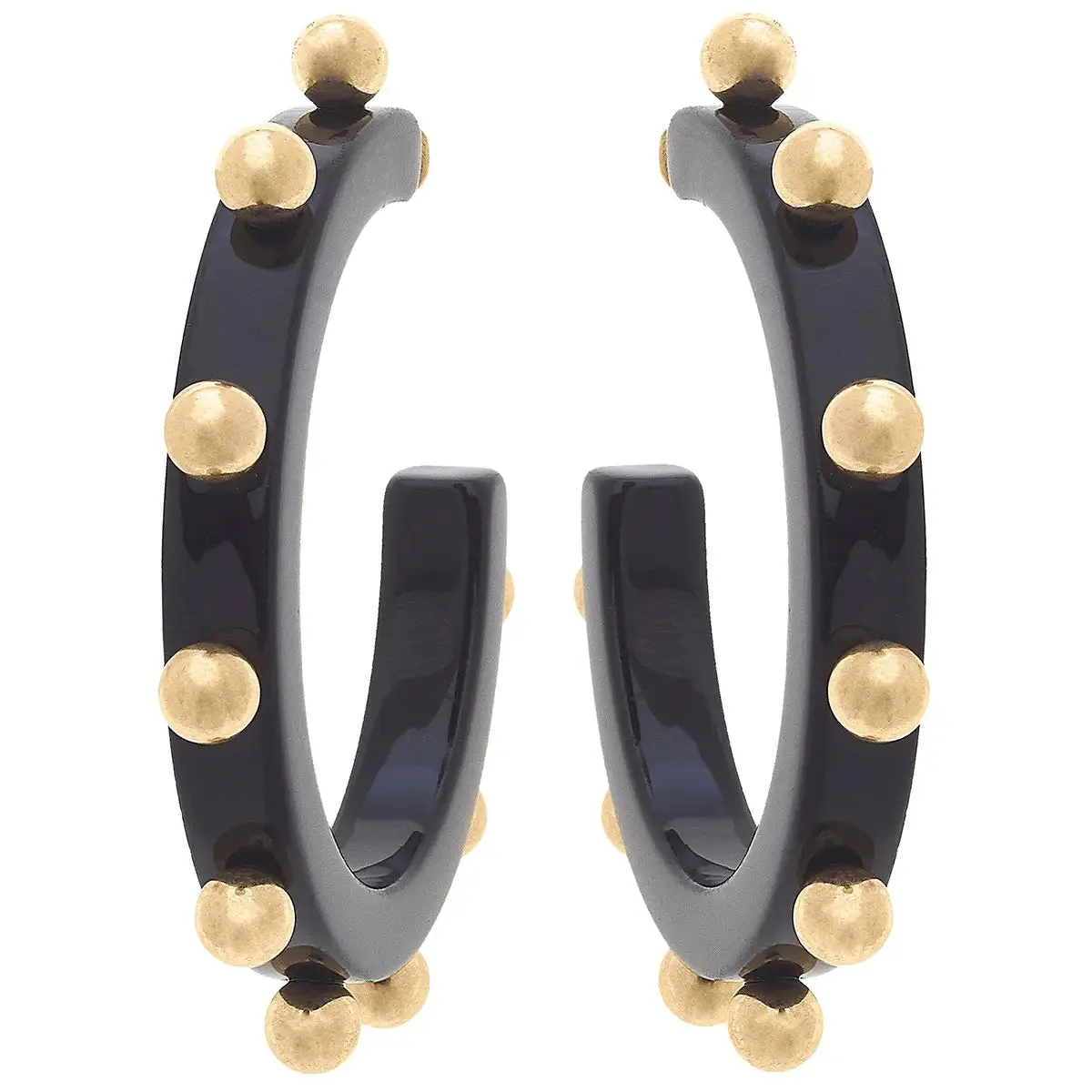 Kelley Studded Hoop Earrings