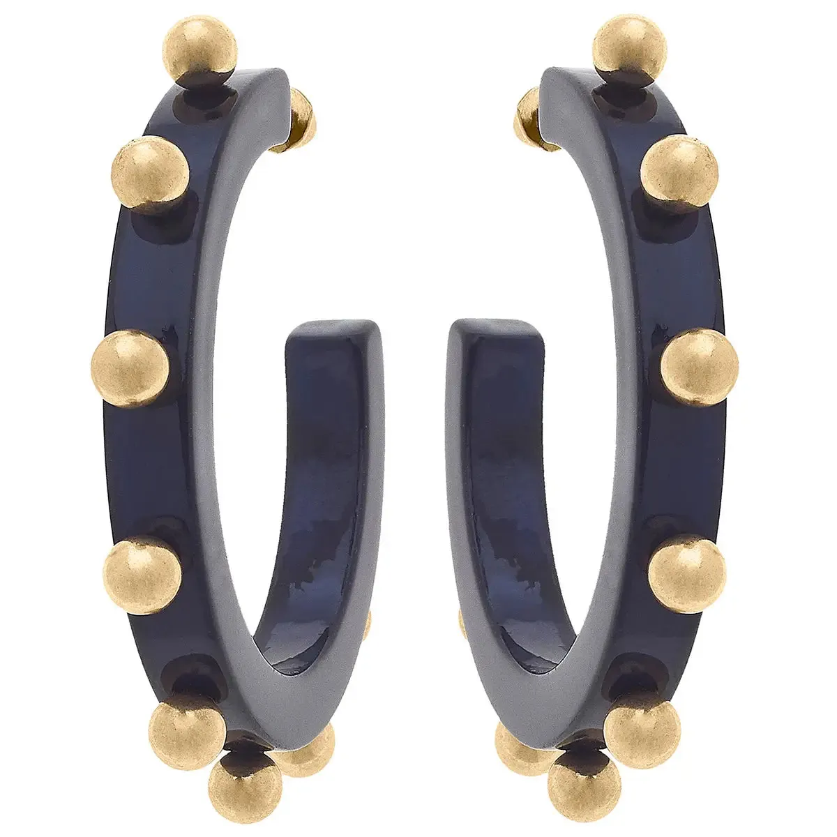 Kelley Studded Hoop Earrings