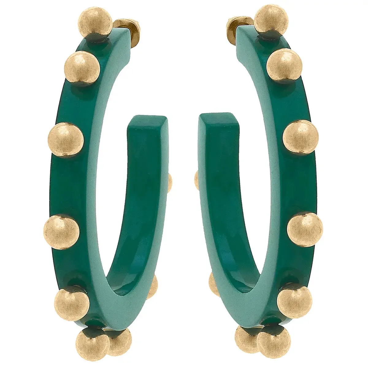 Kelley Studded Hoop Earrings