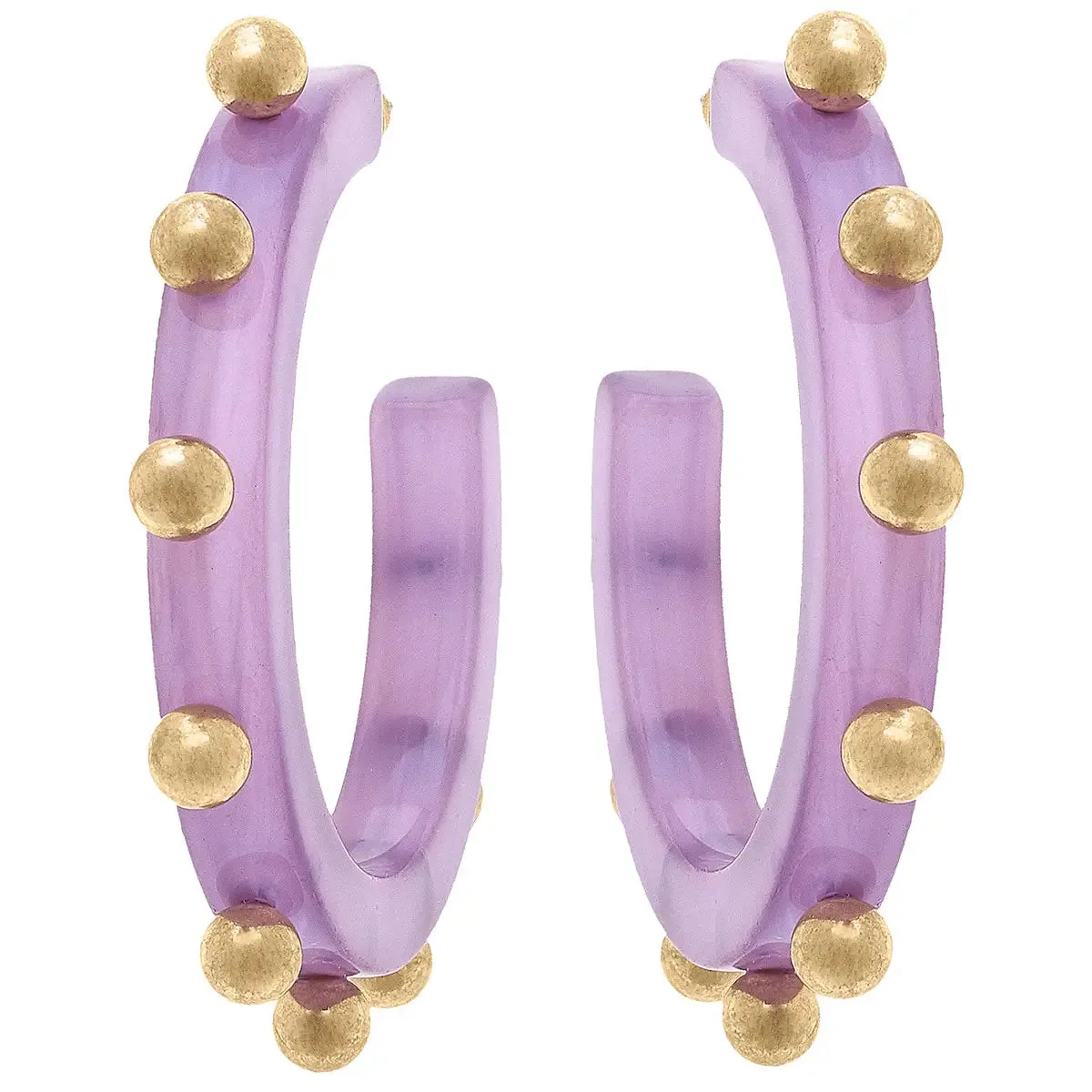 Kelley Studded Hoop Earrings