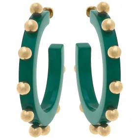 Kelley Studded Hoop Earrings