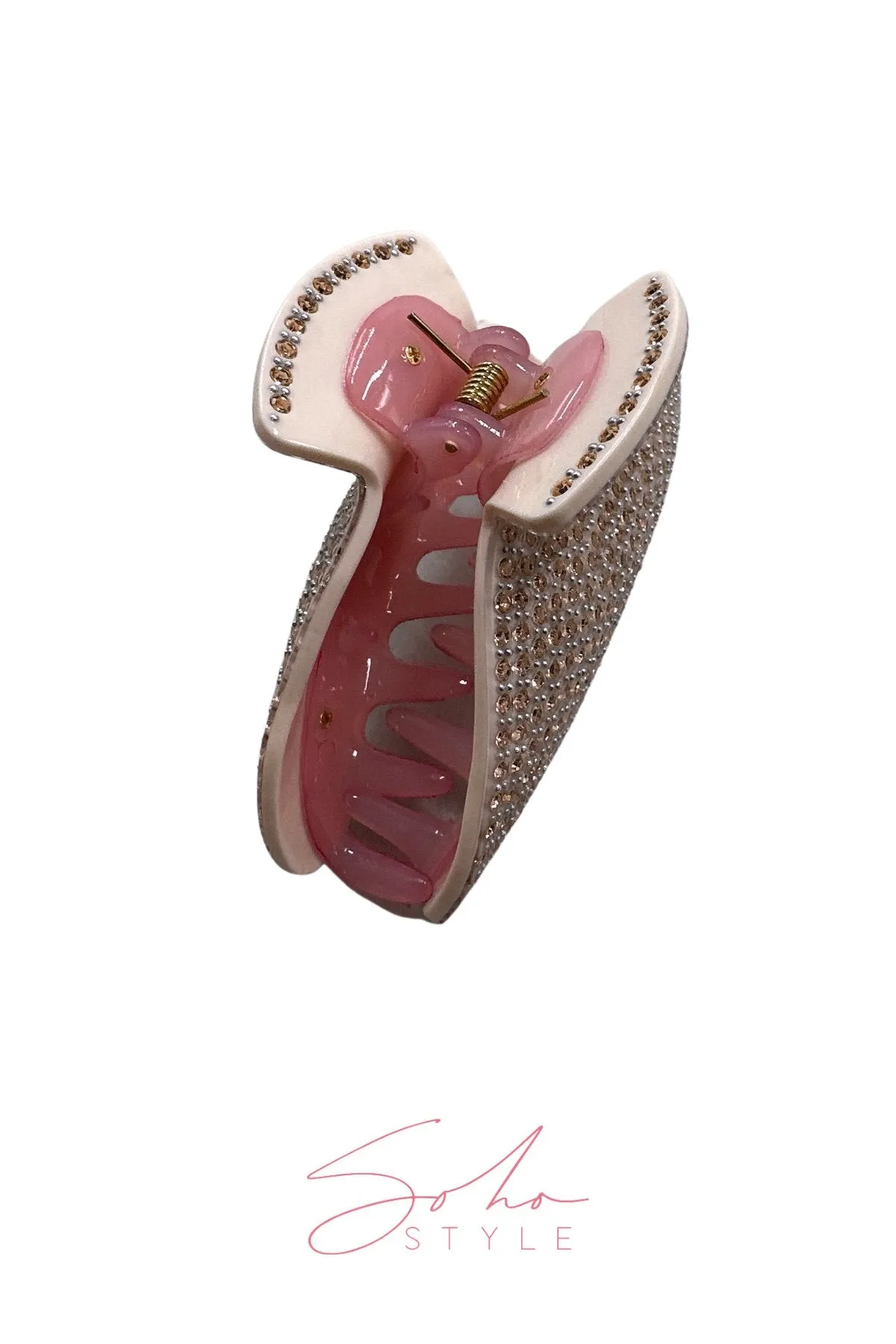 Large Lightweight Crystal Covered Hair Jaw