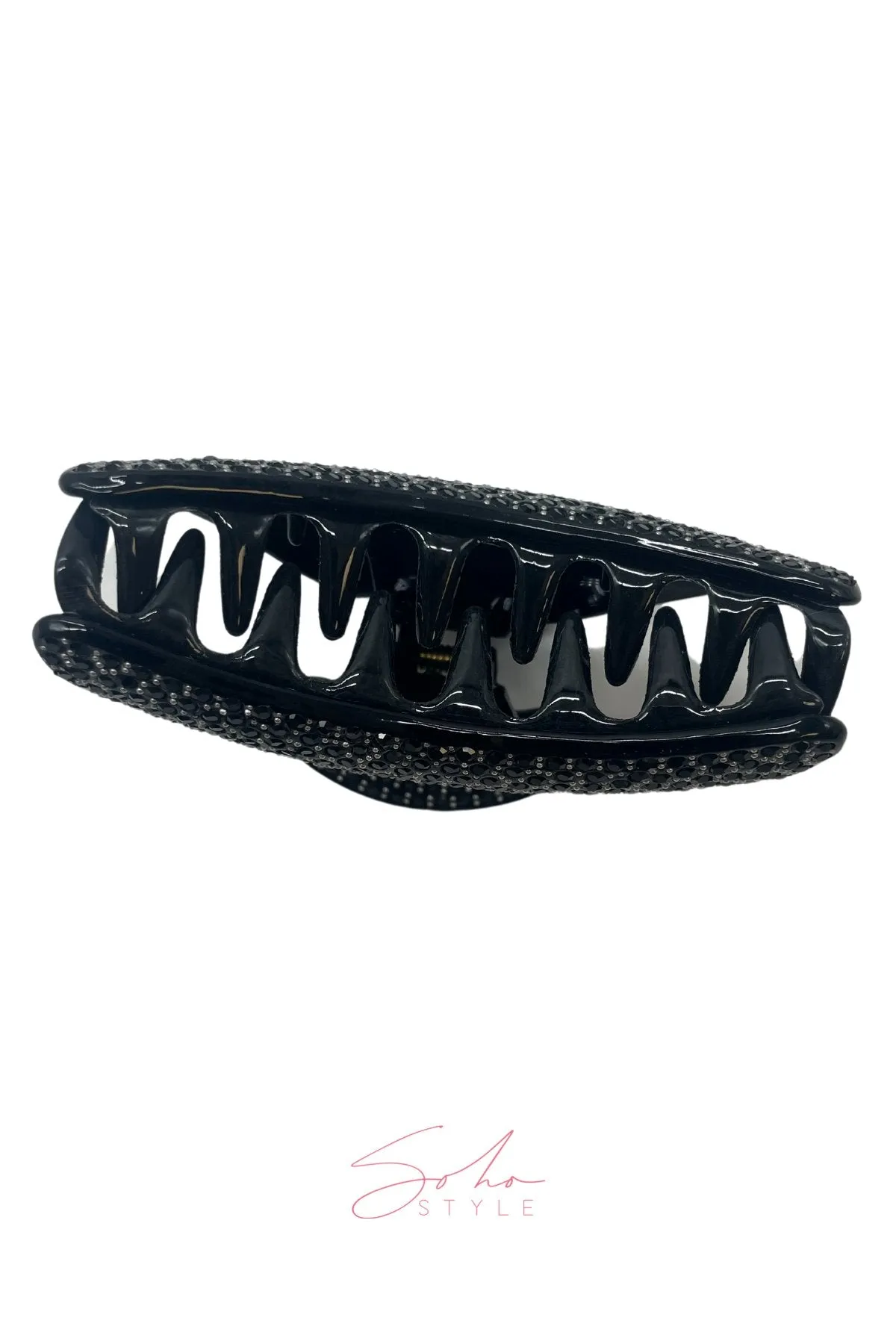 Large Lightweight Crystal Covered Hair Jaw