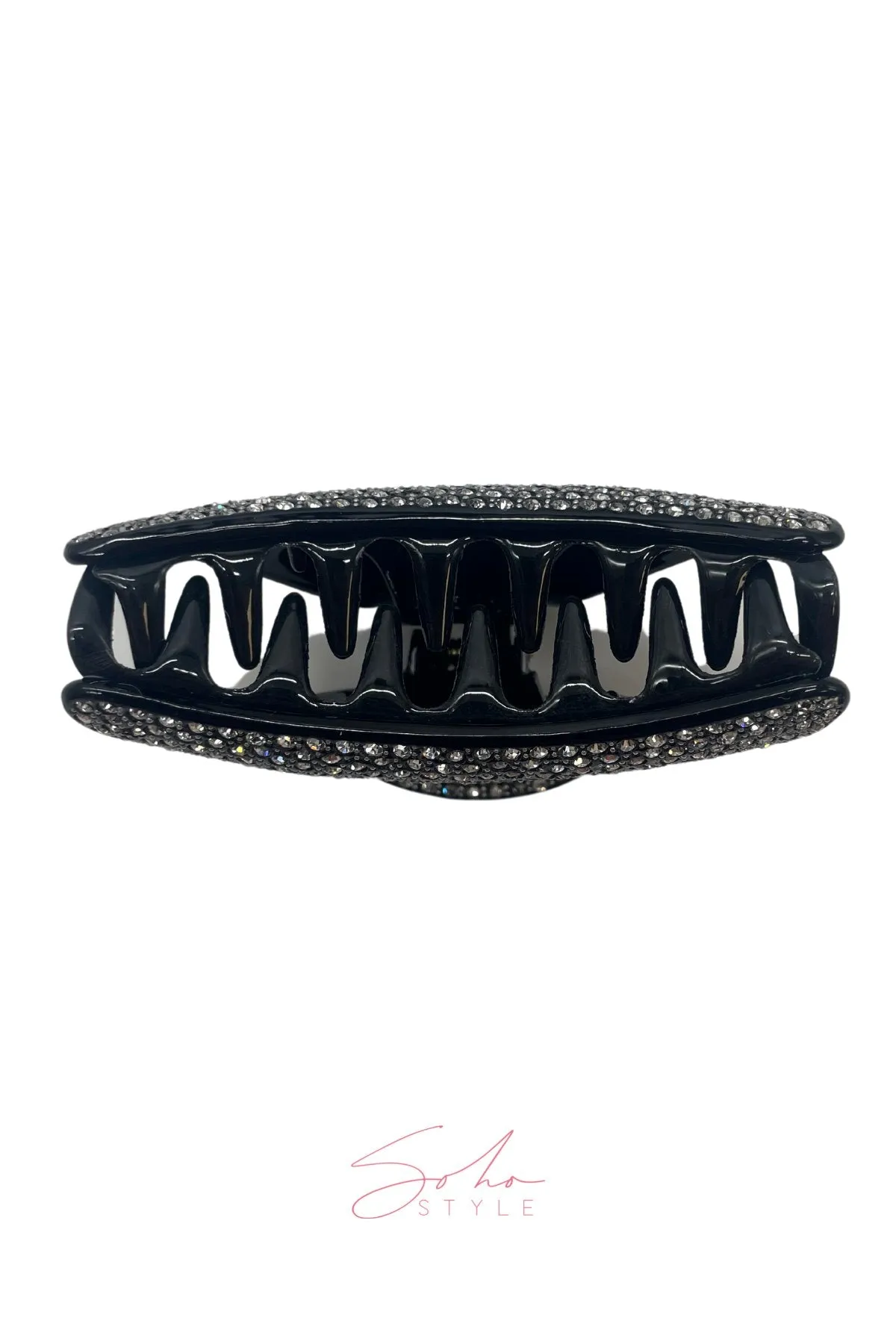 Large Lightweight Crystal Covered Hair Jaw