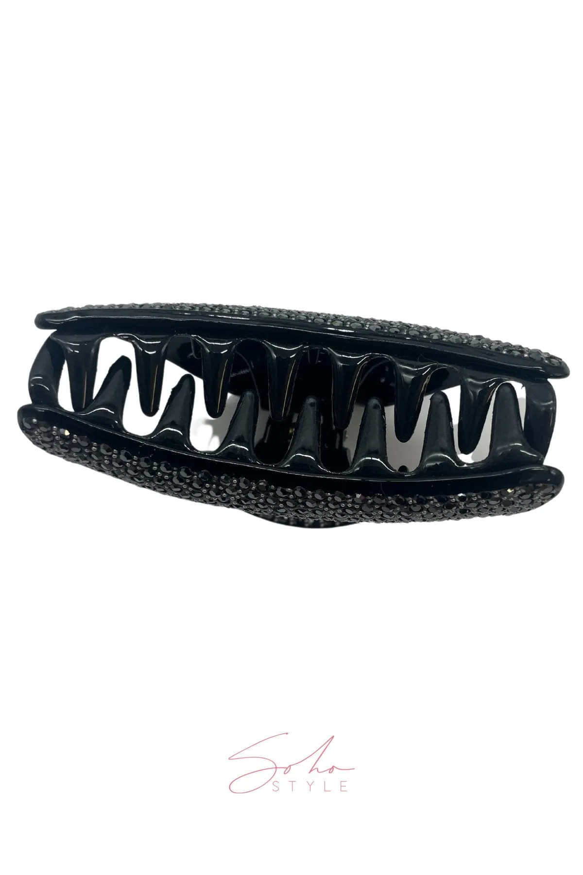 Large Lightweight Crystal Covered Hair Jaw