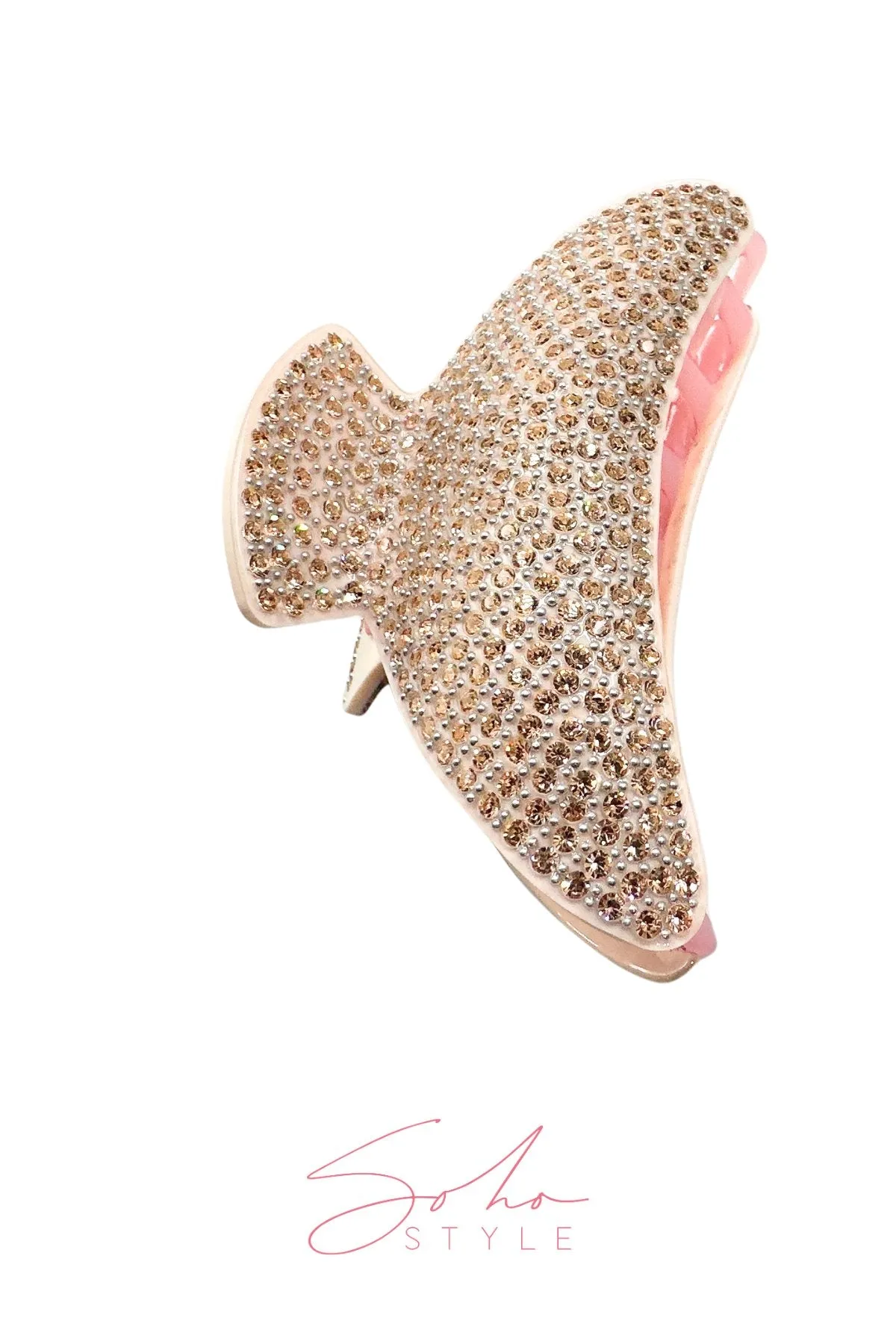 Large Lightweight Crystal Covered Hair Jaw