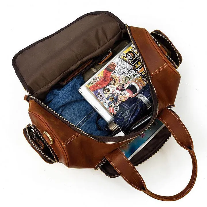 Leather Duffel Bag Large Travel Bag Groomsmen Gift