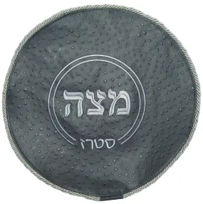 Leather Matzah Cover 3 stripes of leather MA100F-GR