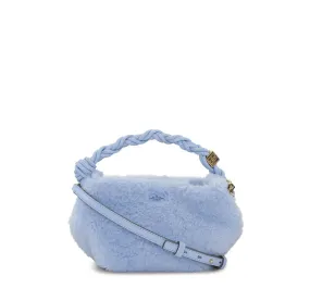 Light Blue Fluffy Mini Bou Bag in Light Blue Vintage Polyester Women's