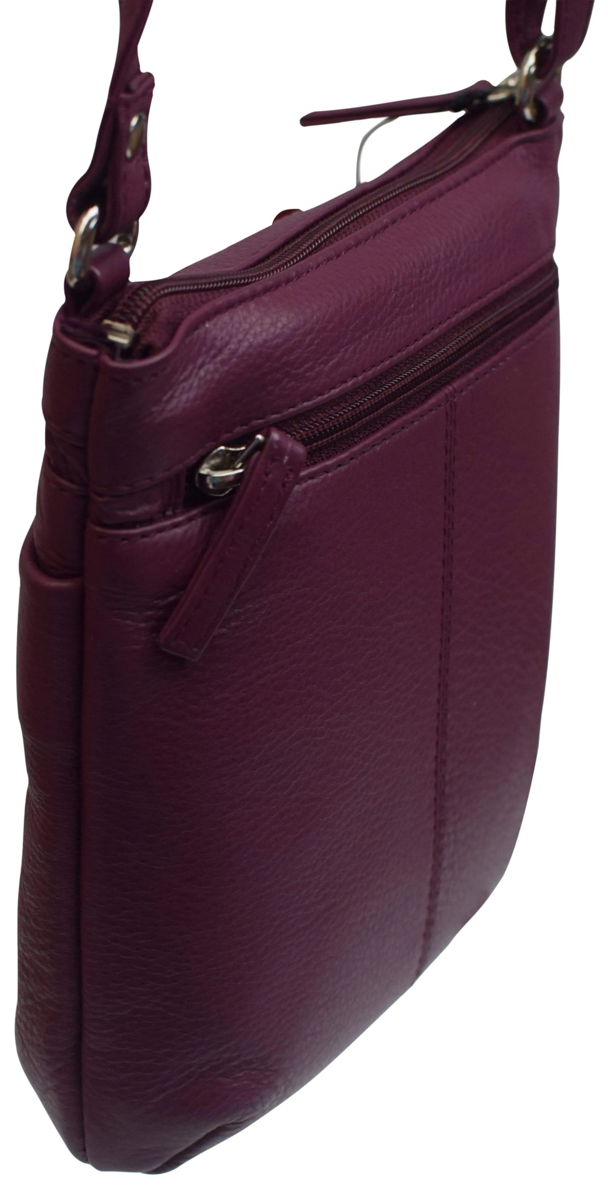 Luxury Womens Zipper Purse Handbag Genuine Leather Ladies Crossbody Shoulder Bag