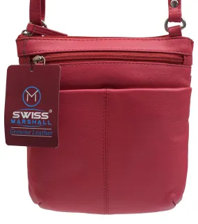 Luxury Womens Zipper Purse Handbag Genuine Leather Ladies Crossbody Shoulder Bag