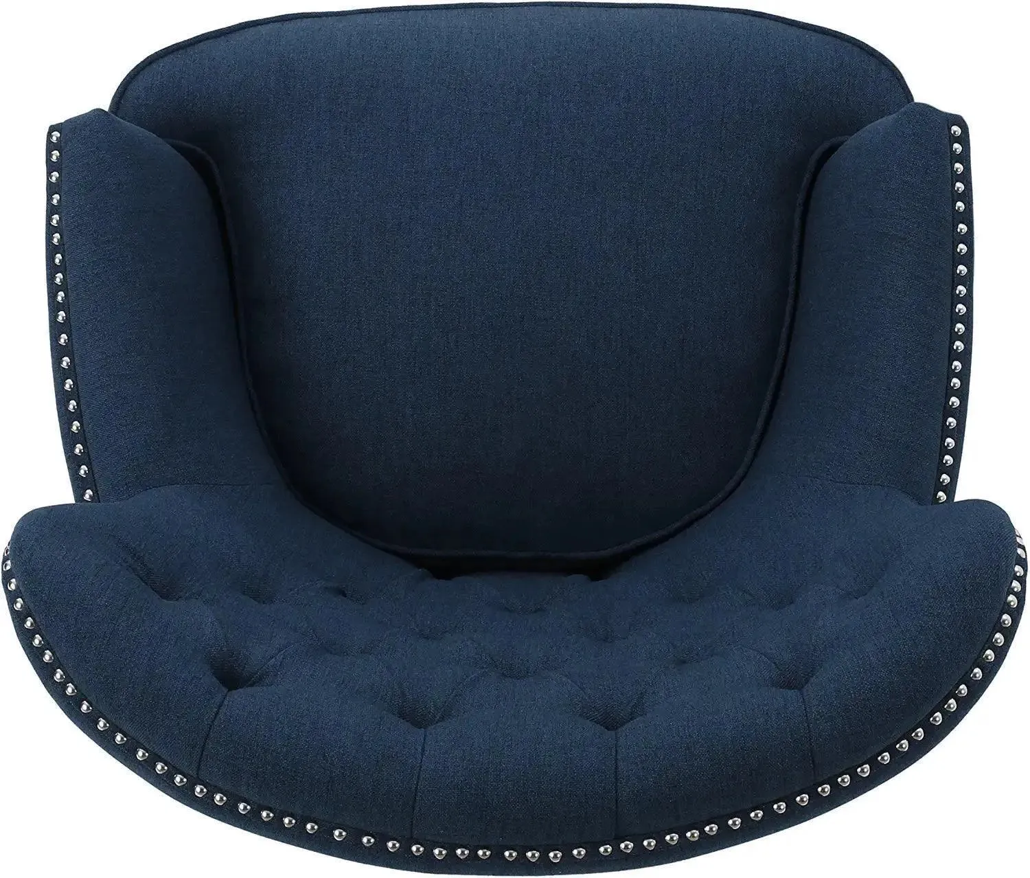 Modern Tufted Grandpa Lounge Armchair (Blue)