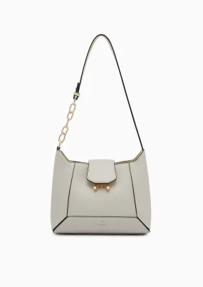 Monia Hobo Crossbody Bag - Light Grey