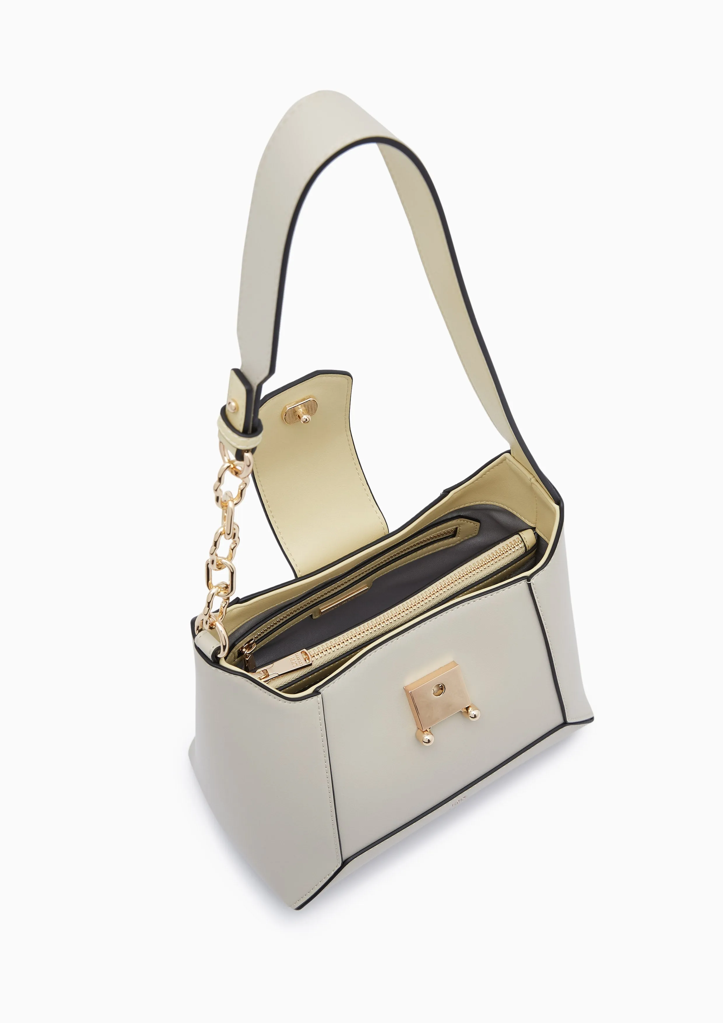 Monia Hobo Crossbody Bag - Light Grey