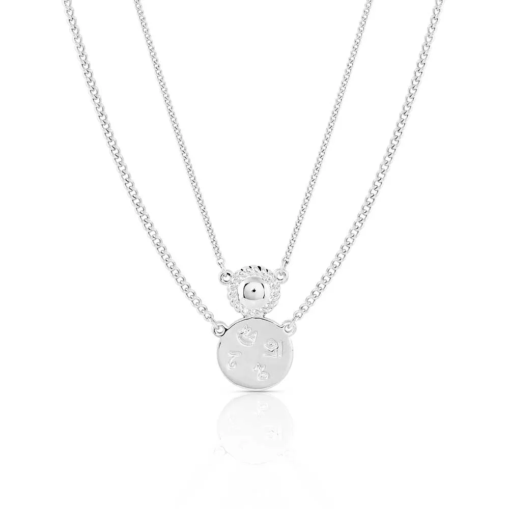 Montana Silversmiths Dueling Moons Studded Turquoise Necklace
