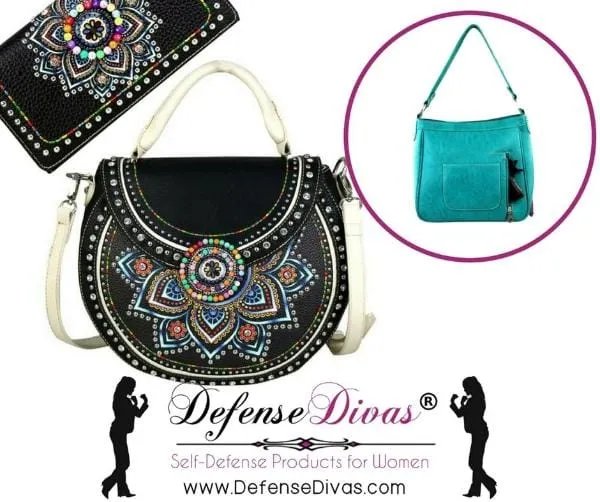 Montana West® Brightly Beaded Multi Color Concho Concealed Carry Purse Firearm Handbag Wallet Set