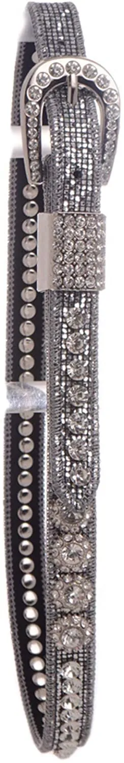 Nomad Creek Bling Rhinestone Studded Leather Kids Belt