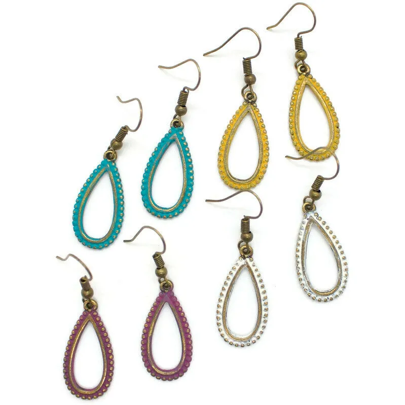 Open Zipper Drop Earrings