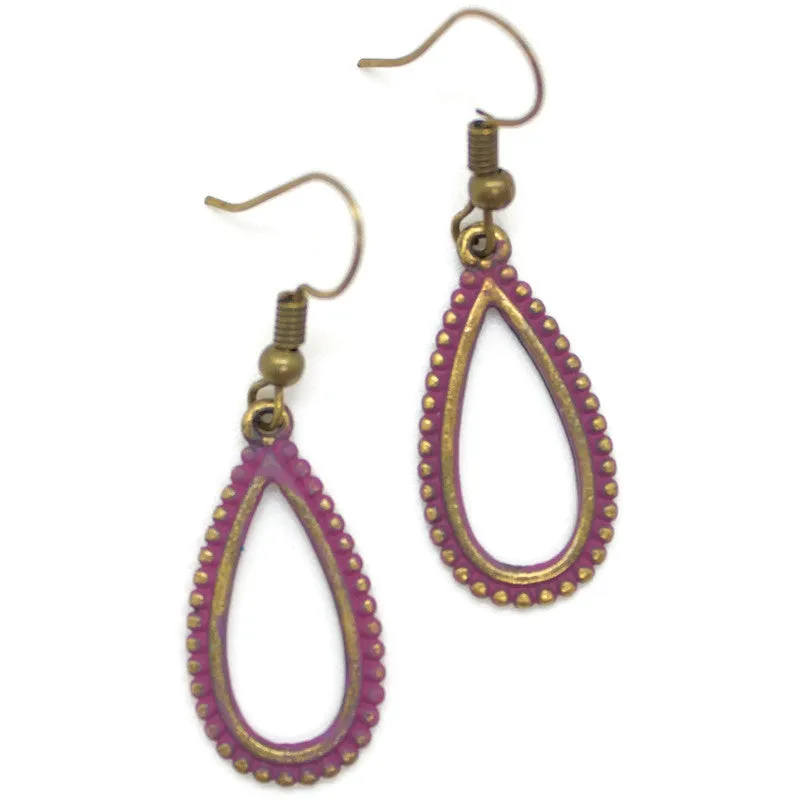 Open Zipper Drop Earrings